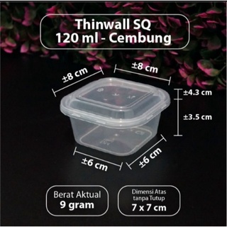 Jual Thinwall Square Ml Thinwall Sq Dm Ml Thinwall Sq Mini Ml Wadah Makan Mini Ml