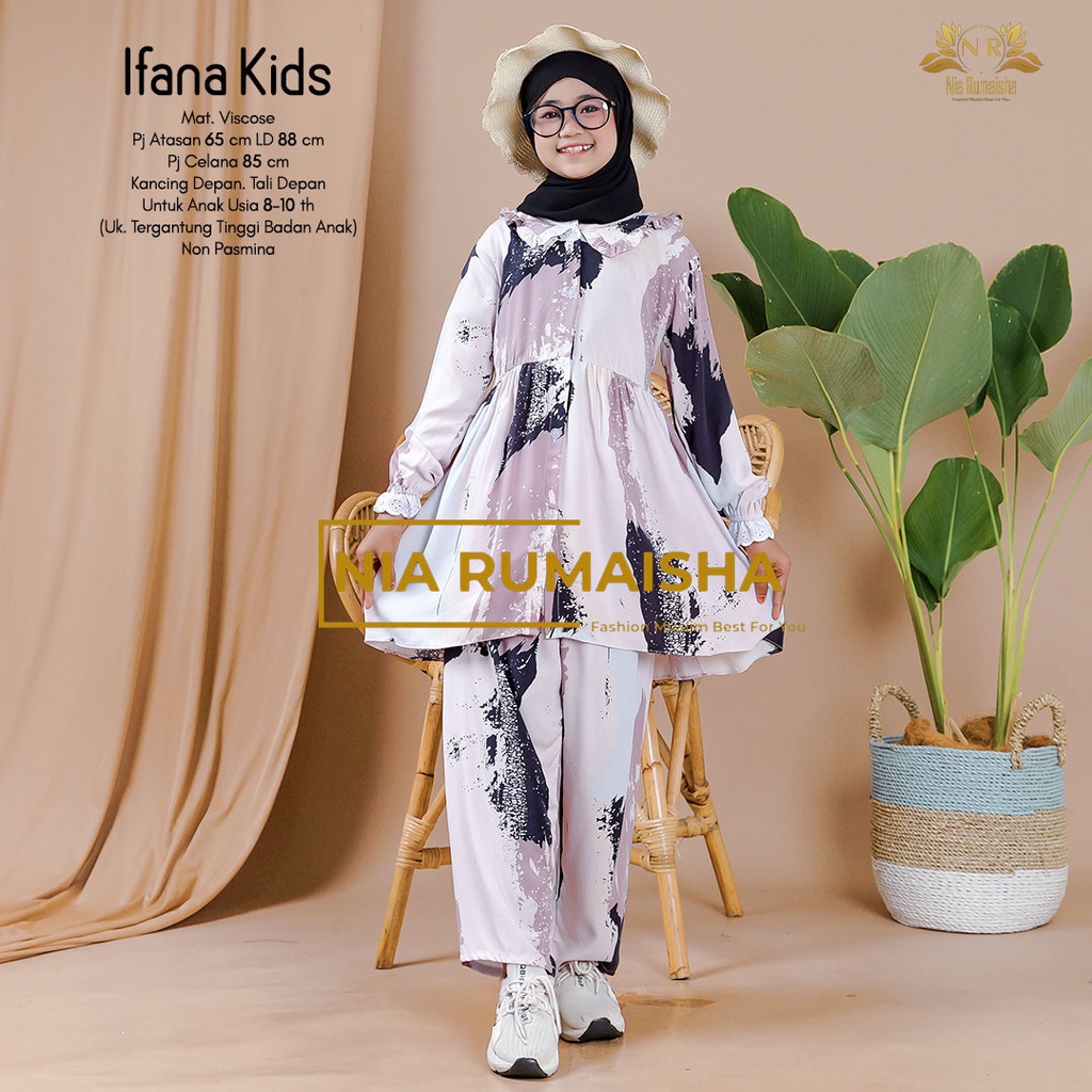 Baju Muslim Anak Perempuan Umur 9 Tahun RADHIYA STORE / One Set Anak Perempuan Motif / Setelan Musli