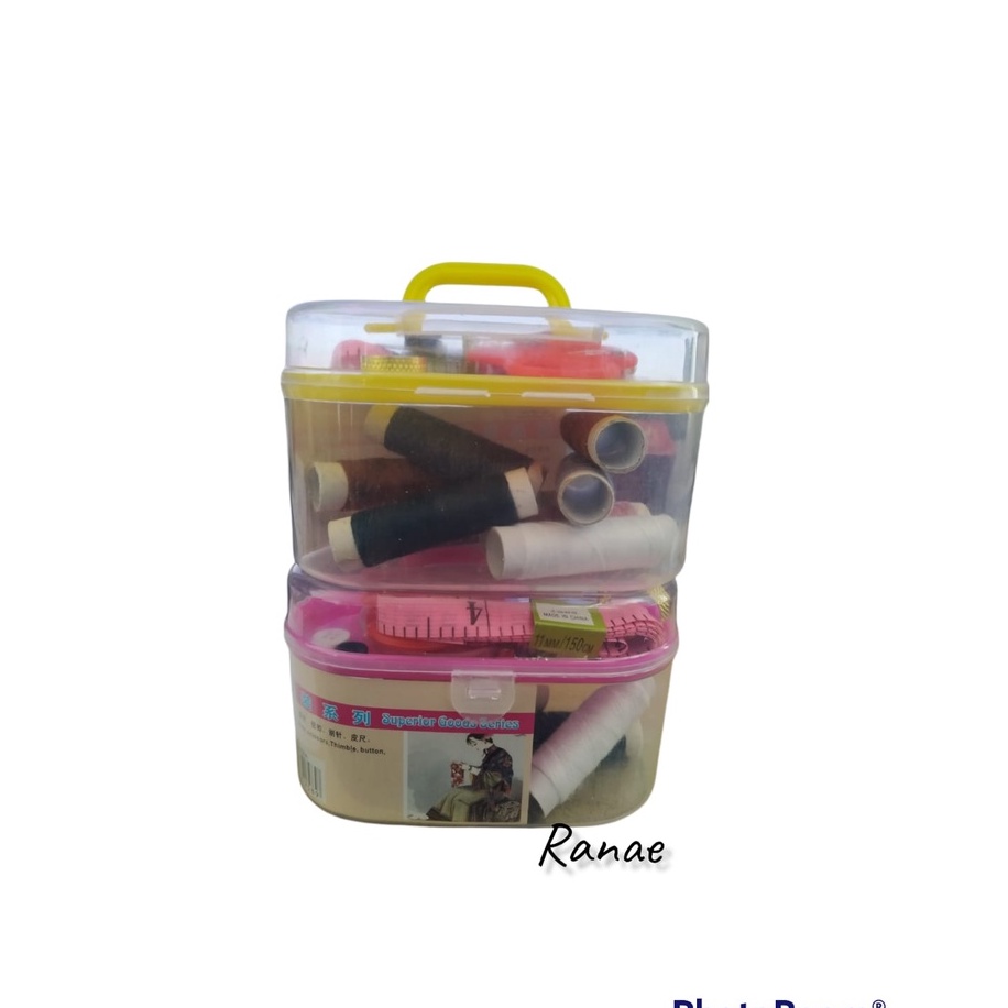 Set Alat Jahit Peralatan MINI Menjahit Benang Jarum Gunting Sewing Kit