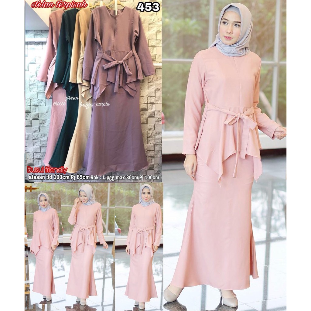 Best Seller Gamis Busui Dan Non Busui Polos Simple Elegan Bahan Peachsofie Mosscrepe