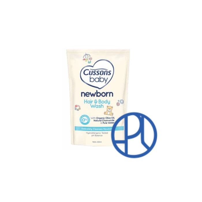 CUSSONS BABY NEWBORN HAIR &amp; BODY WASH - Pouch 400ml [Refill]