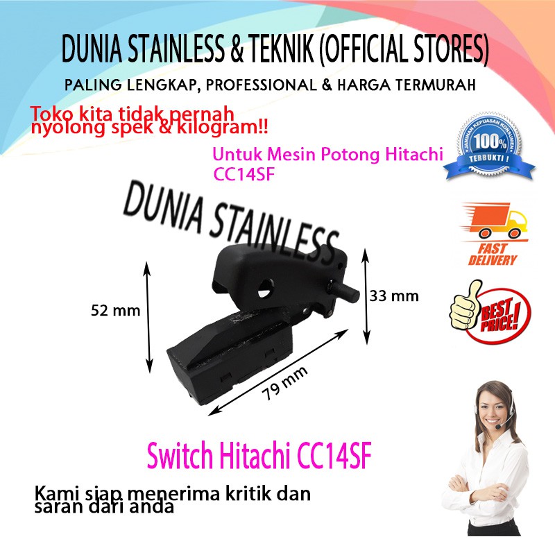 Switch Hitachi CC14SF gerinda bor tangan alat alat teknik bengkel besi interior bangunan