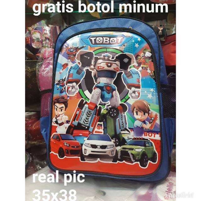 Tas karakter tobot gratis botol