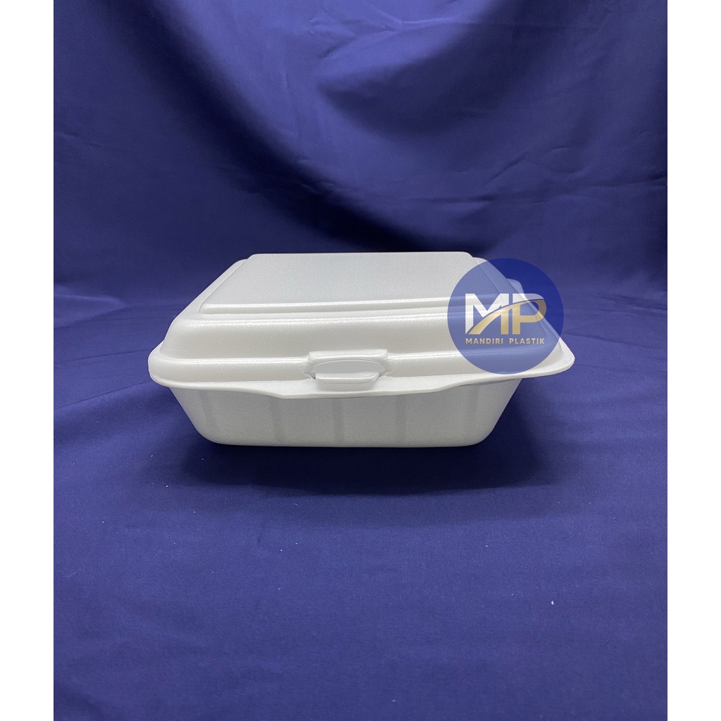Sterofoam Kotak Sekat Kcs 3/ Kotak Foam Gabus Nasi Kcs -100Pcs