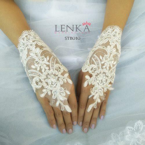 [PALING LARIS] LACE WEDDING GLOVES SARUNG TANGAN BROKAT PENDEK WANITA STB010