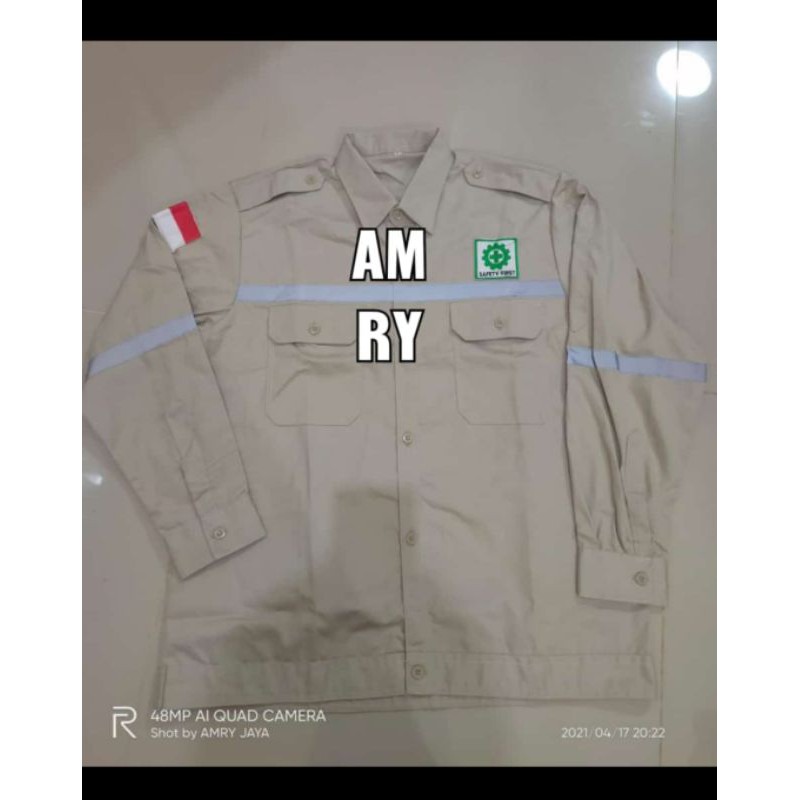 BAJU WEARPACK SAFETY/PROYEK/KERJA+BED K3+ BENDERA (AMRY JAYA SURABAYA)