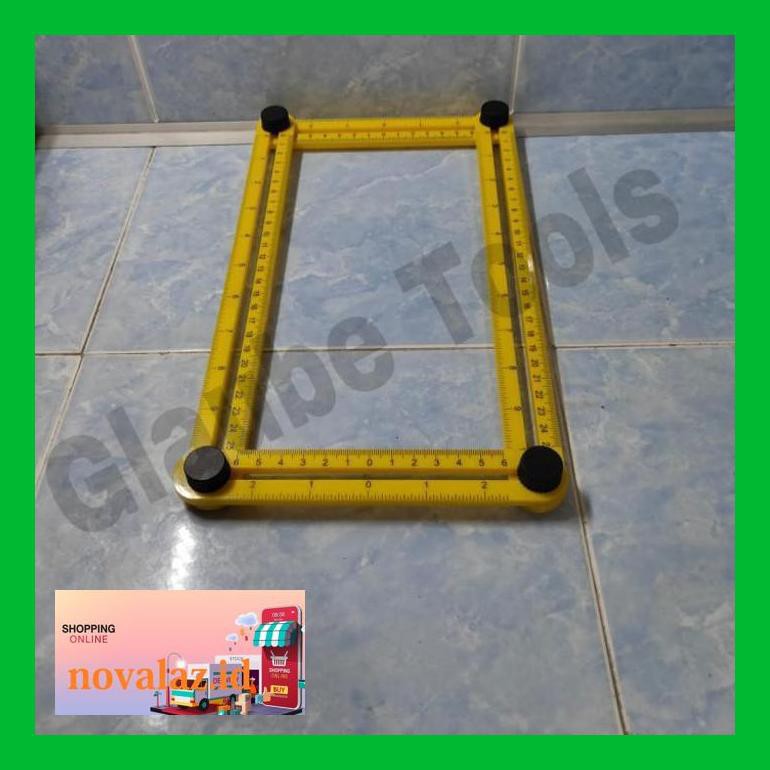 

Novnsa0S Bison Penggaris Keramik 4 Sudut Lipat Lubang Alat Ukur Plastik F29020 Lnov0Ast