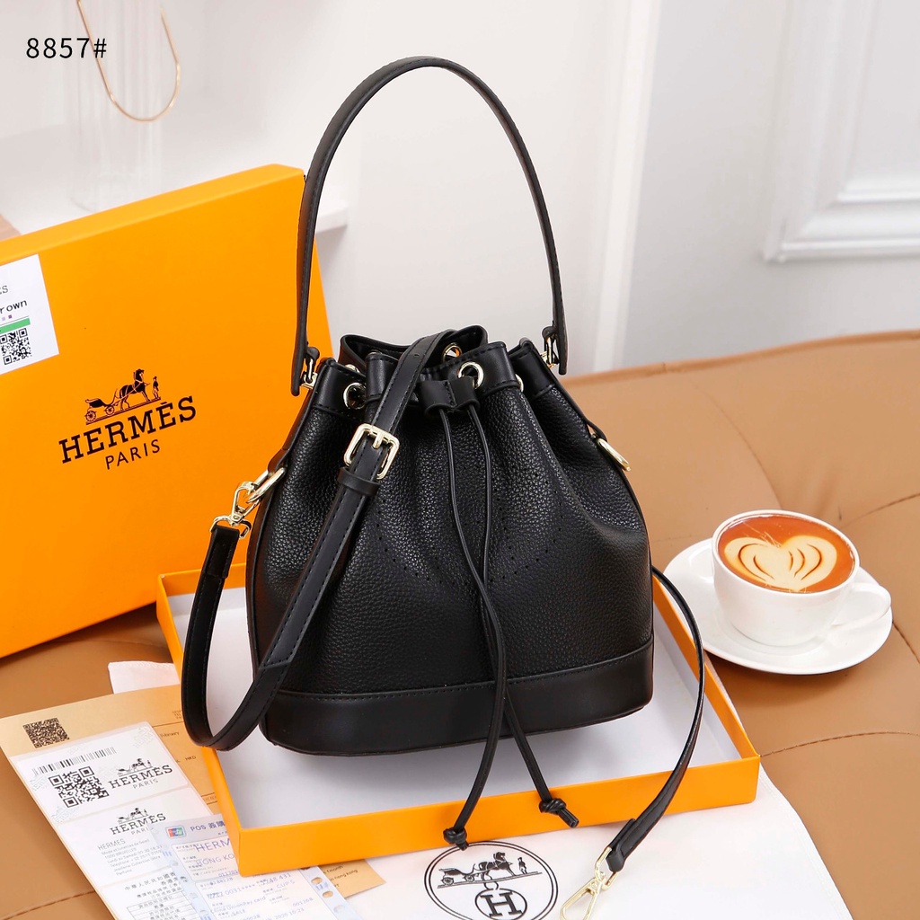 H Bucket Bag in Togo Leather #8857