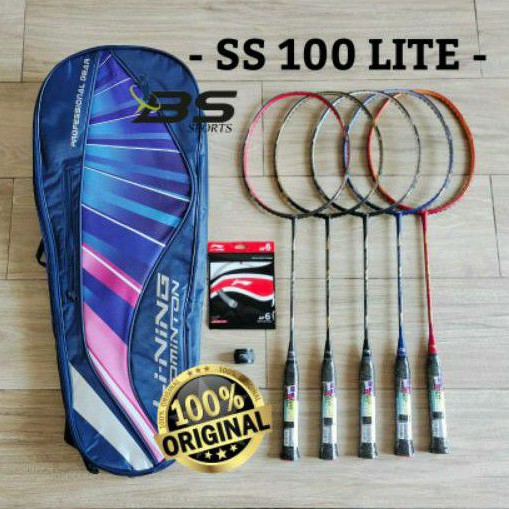 RAKET BADMINTON LINING SUPER SERIES SS 100 LITE 100% ORIGINAL