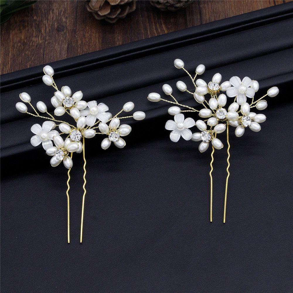 R-bunga Jepit Rambut Aksesoris Perhiasan Cantik Wedding Bridal Clips