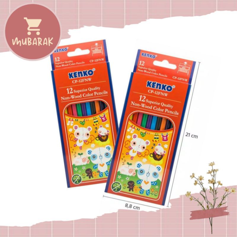 

[1 PACK] 12 PENSIL WARNA PANKANG KENKO CLASSIC