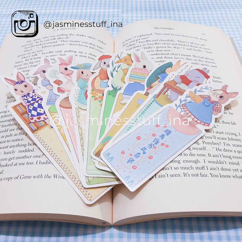 

3 Pcs Pembatas Buku Motif Kelinci / Bunny Bookmarks