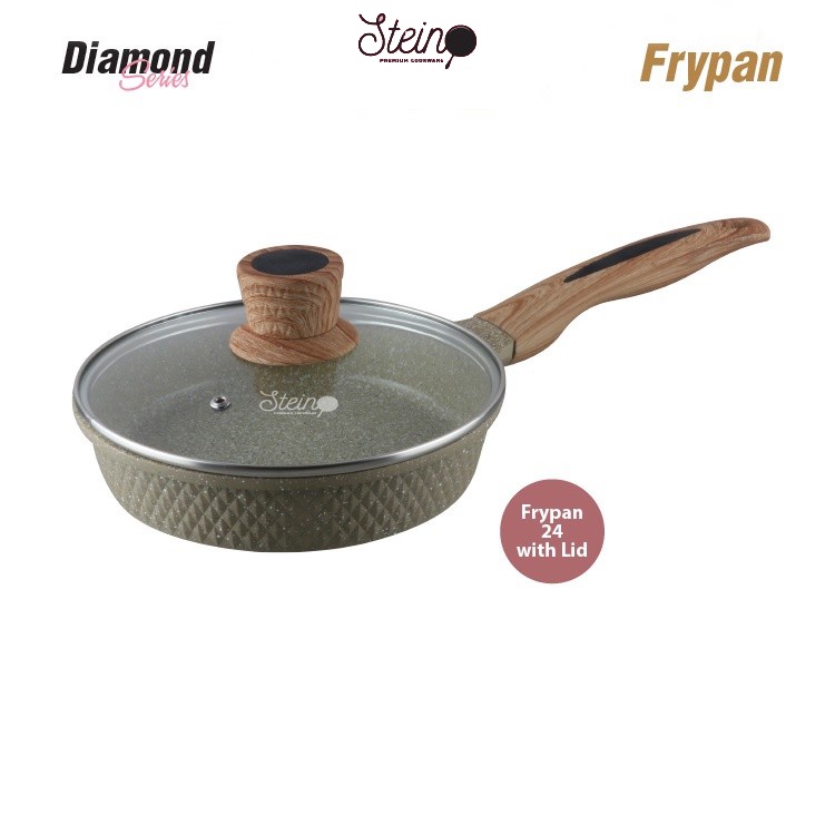 Steincookware Frypan Diamond Stein 24 cm - Wajan Anti Lengket Stein