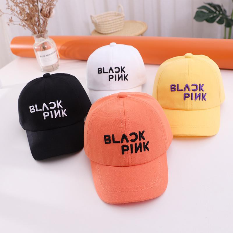 PHILEO | TOPI BASEBALL ANAK FASHION HAT TOPI MOTIF BORDIR UNISEX TOPI MOTIF BLACK PINK BORDIR-8