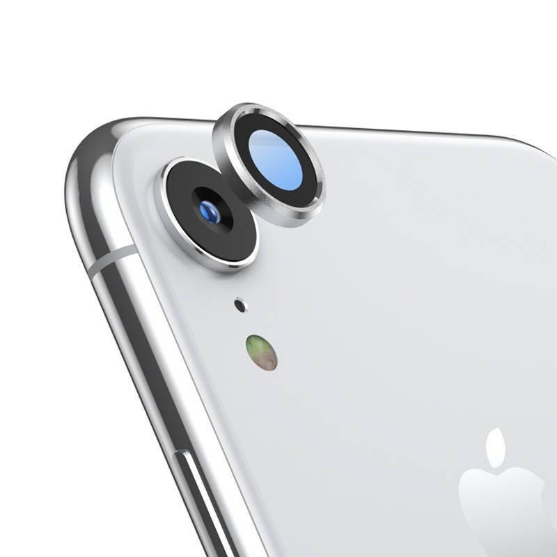 iPhone XR Rear Camera Lens Protector Integral Type ( Tempered Glass + Metal Frame ) Back Camera Lens Case Ring Cover Protector