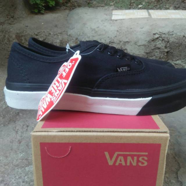SEPATU VANS AUTHENTIC BUMPER BLACK WHITE PREMIUM