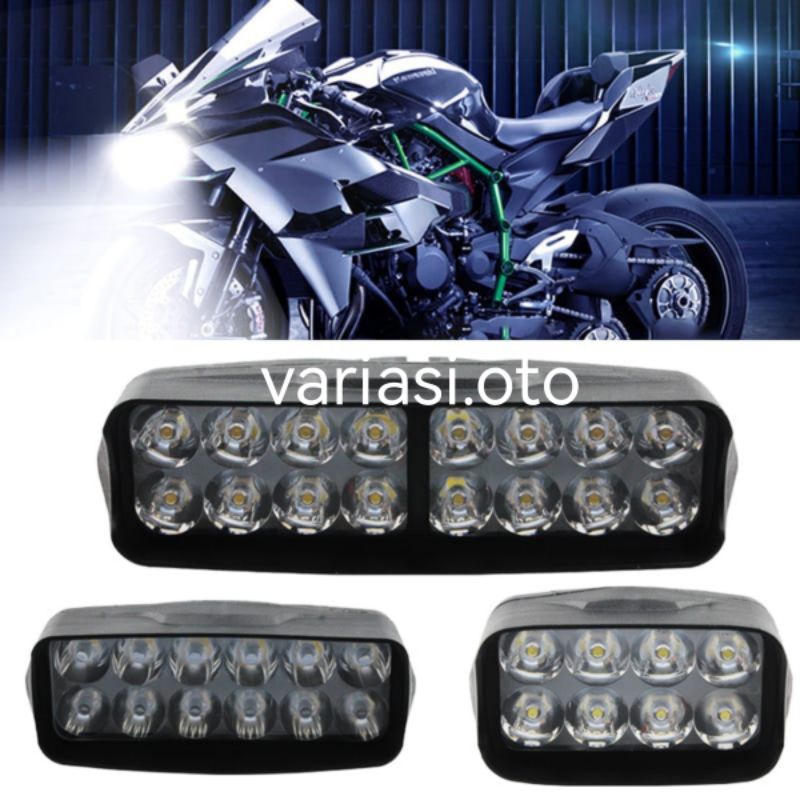 Lampu Tembak Sorot  Motor LED 12 Volt Work Light Cree  8 Mata / 8LED