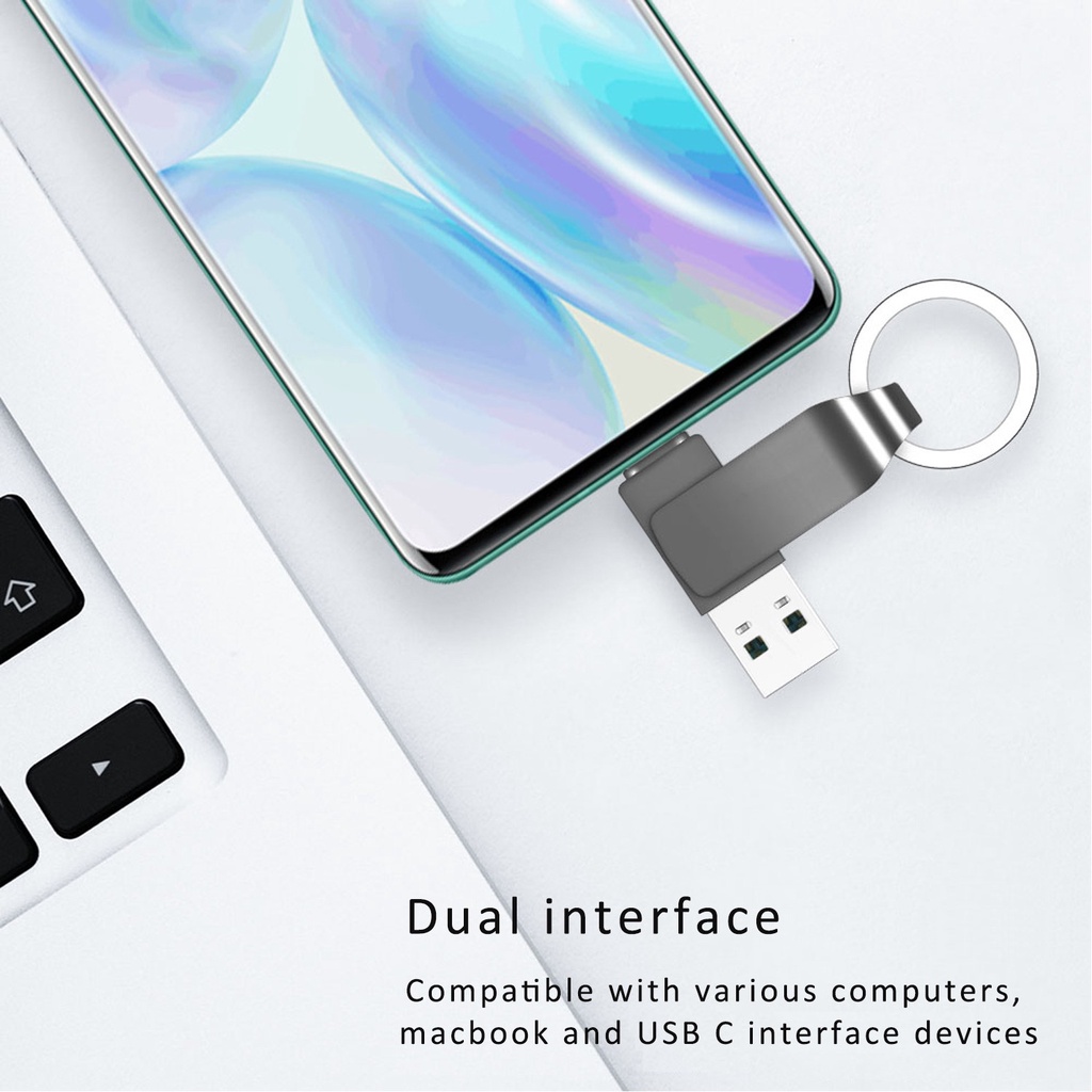 2 in 1 Dual Drive Go USB Tipe C OTG Flash Drive Untuk Android xiaomi Huawei Samsung Laptop