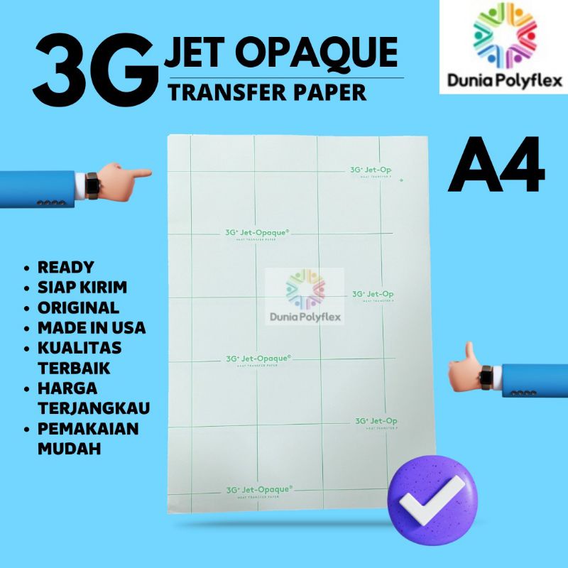 

Transfer Paper 3G+ Jet Opaque A4