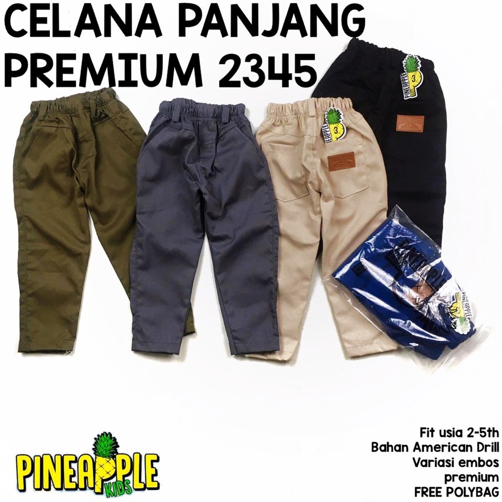  Celana  Chino  Panjang Anak  Usia 2 5 TAHUN  Size 2 3  4 5 