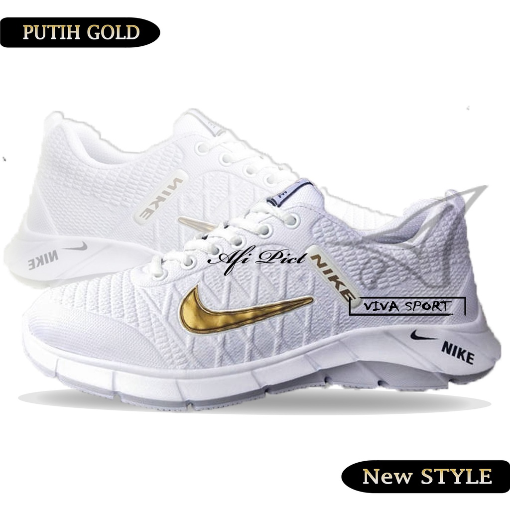 SEPATU E1 SERIES WARNA PUTIH GOLD SUPER SALE SEPATU // ORIGINAL IMPORT PRIA / WANITA SNEAKER / CASUAL OLAHRAGA / SEKOLAH TERBARU 2020/2021 MURAH