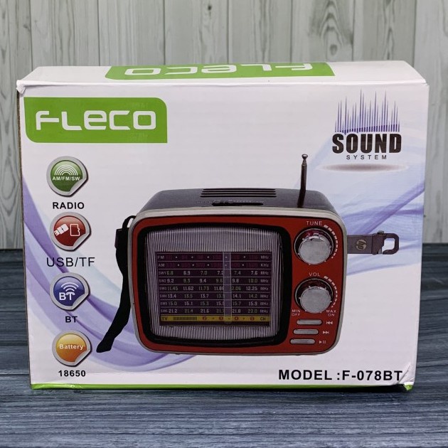 COD Radio Bluetooth Am Fm Sw Fleco F-078BT - Radio Jadul Bluetooth Fleco F-078BT//RADIO FLECO MODEL TV