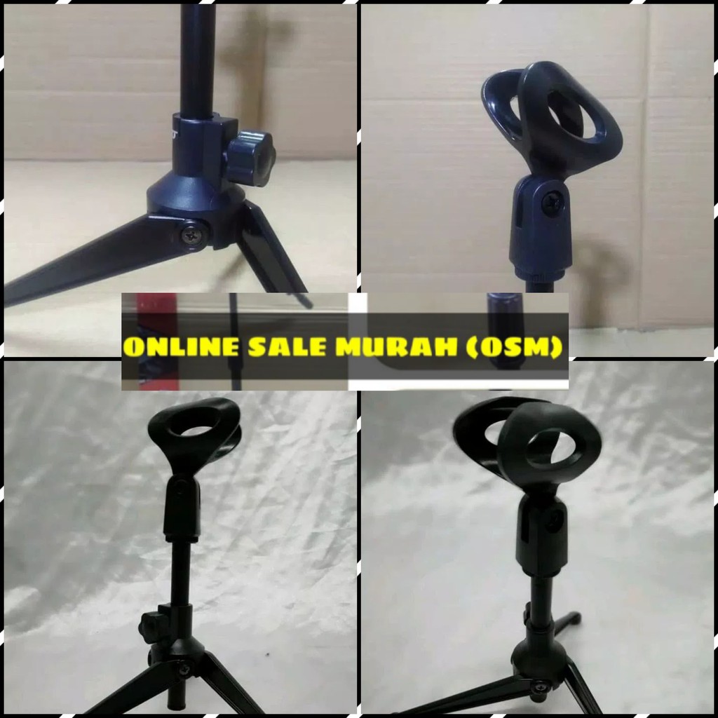 G45 Original stand mic karaoke holder mik kaki tiga TABLE tempat MICROPHONE gantungan mikrophone studio sound audio peganganTRIPOT asli  tinggi 28 cm kedudukan tripot design elegan Terbuat dari bahan PVC dan abs melayani GROSIR DAN ECERAN ke seluruh indon