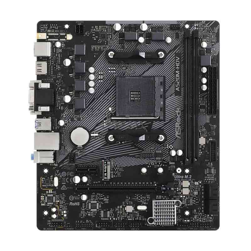 MOTHERBOARD ASROCK CHIPSET AMD A520M HDV SOCKET AM4