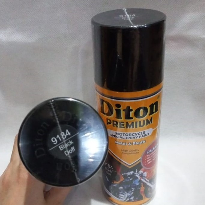 Pilok Pilox Cat Semprot DITON Premium 9184 Black Doff / HItam Dop / Matte Black (400cc / 400ml)