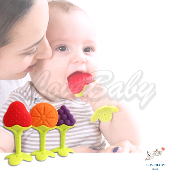 [1KG 65PCS] LBS Teether Buah / Gigitan Bayi Model Buah / Baby Tooth Teether [Tanpa Packingan]