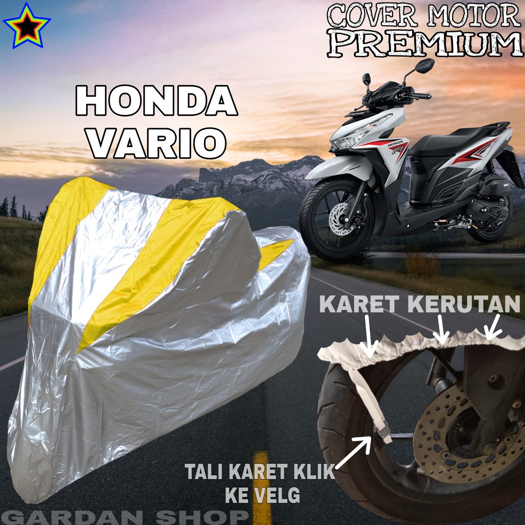 Sarung Motor HONDA VARIO Silver KUNING Body Cover Honda PREMIUM