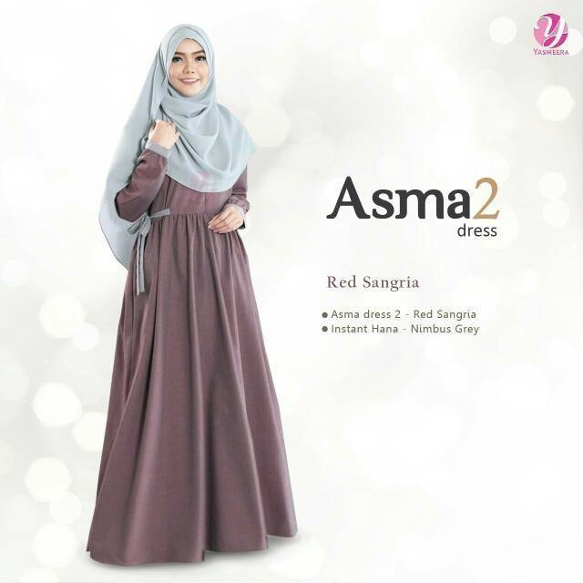 Gamis Asma seri 2 Dress By Yasmeera Gamis Only Tanpa khimar atau set pashtan Hana