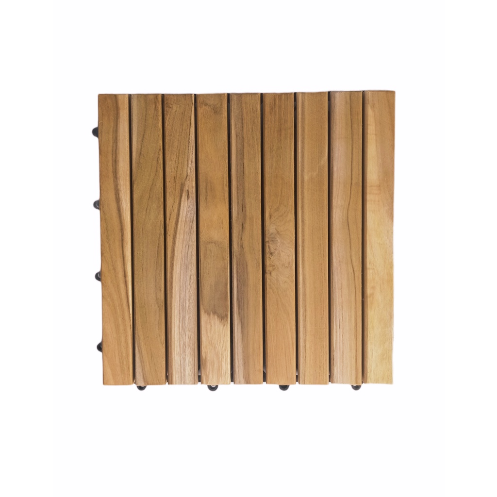 Lantai ubin kayu jati bongkar pasang 30x30 cm