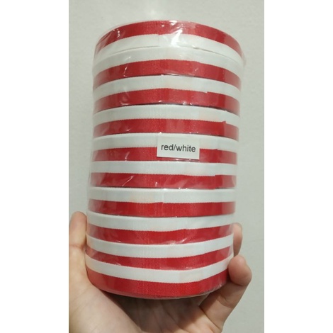 

Pita satin merah putih 1/2 inch