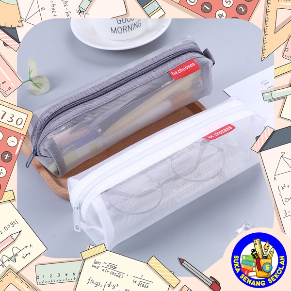 

Kotak Pensil / Tempat Pensil Jaring Tabung Transparan SK0075