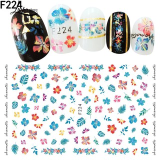 Lusha 1 Lembar Stiker Nail Art Desain  Bunga  Daun untuk 