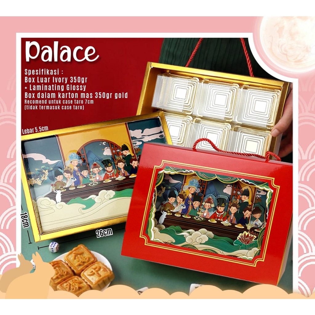 

Kotak Kue Bulan Muat 6pcs Mooncake 75gr Box Kardus Hampers B4