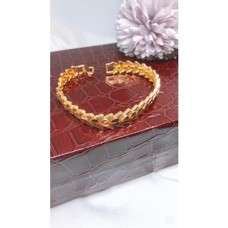 Gelang tangan rante sisik lapis emas 24k Xuping