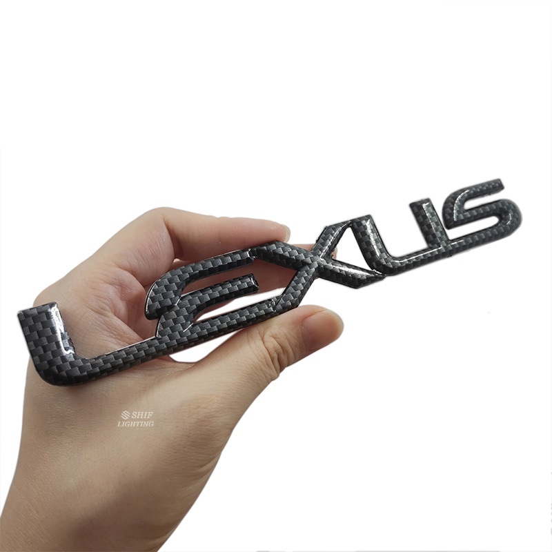 1pc Stiker Emblem Logo LEXUS Bahan ABS Carbon Fiber Untuk Mobil LEXUS