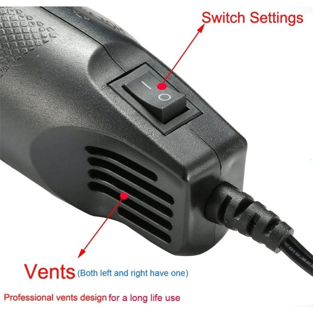 Solder Uap hot gun Pemanas Heat Gun Hot Air Vinyl 220V 300W - QST-220