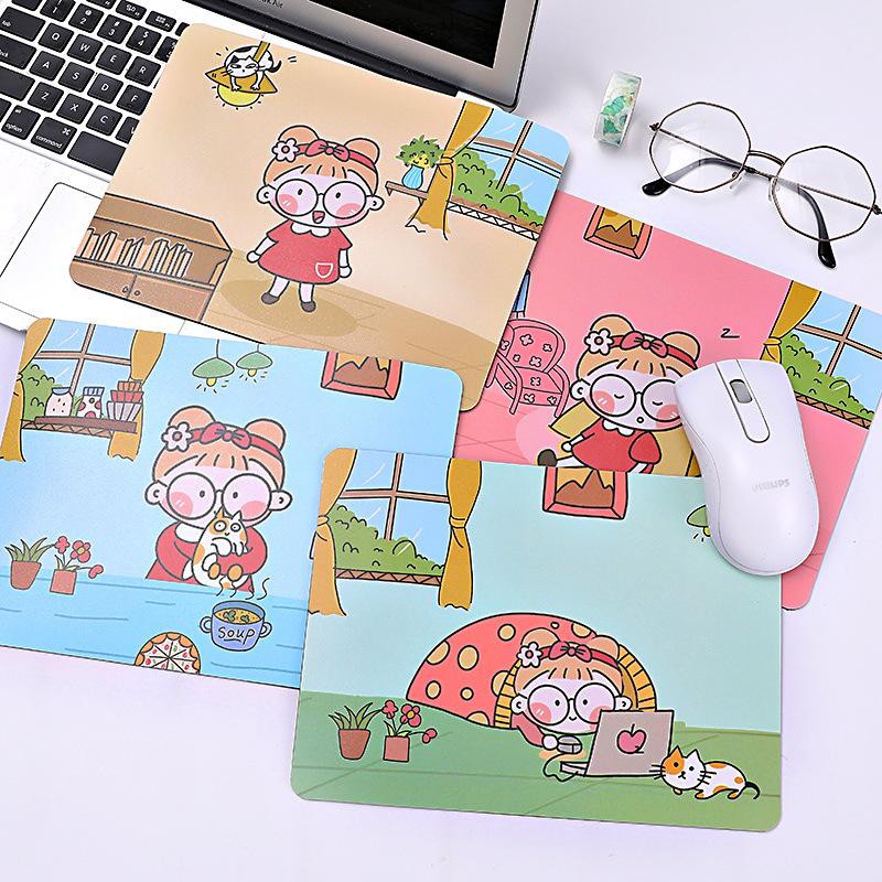 TS01-Mouse pad gambar lucu cartoon girl cute murah import