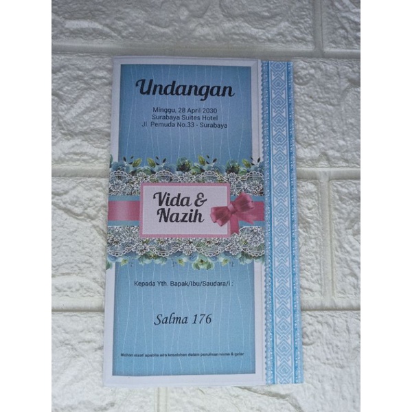 CETAK UNDANGAN PERNIKAHAN | Blangko salma 176