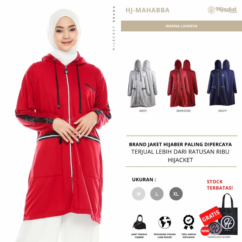 ⭐️BARU⭐️ HIJACKET MAHABBA - JAKET WANITA MUSLIMAH - ORIGINAL HIJABER SYARI HIJAKET PANJANG