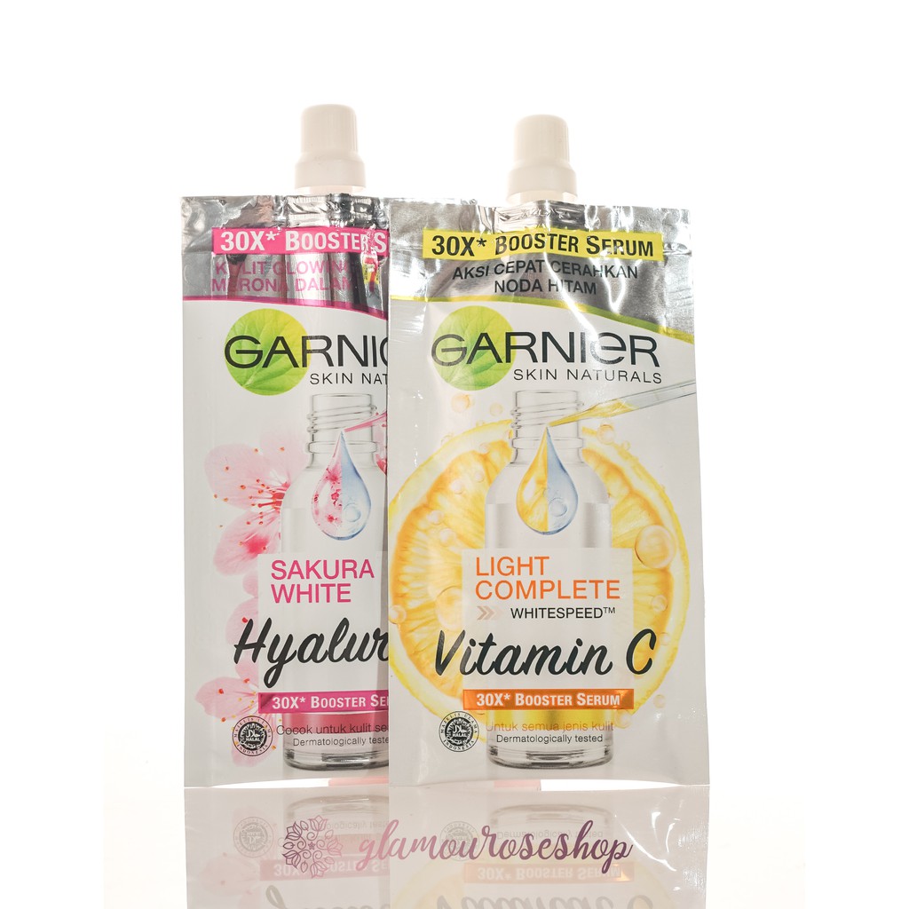 ❤️Glamouroseshop❤️ Garnier Light Complete Vitamin C 30x Booster serum 7.5ml / Sakura White Hyaluron