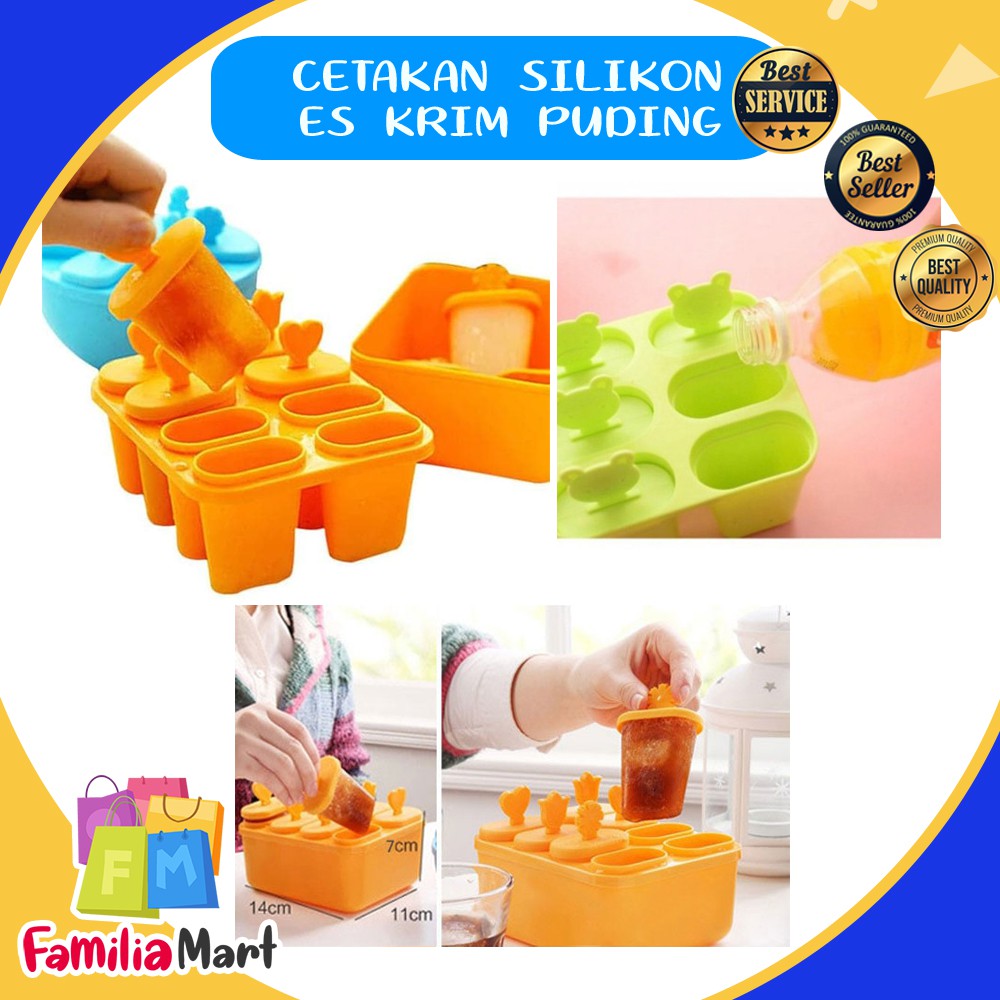 CETAKAN ES KRIM ES BATU JELLY PUDING COKLAT AGAR ISI 8 PERSEGI