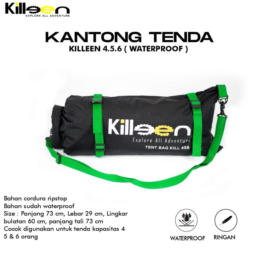 [ TERBAIK ] Kantong Tenda Killeen Kap 2-6 P Waterproof - Sarung Tas Tenda Camping - Tempat Tenda Dom
