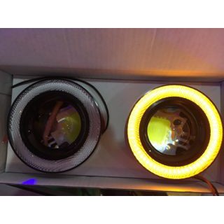 ANTI AIR lampu kabut sorot fokus sepasang with angel eye cob aluminium