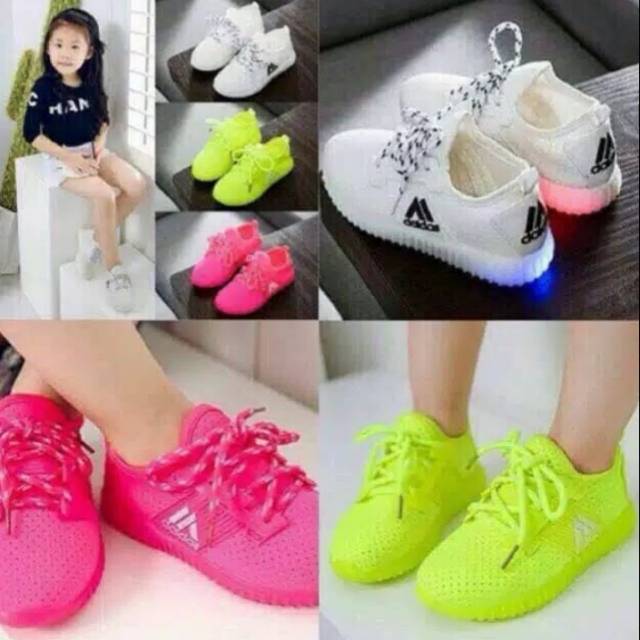 Sepatu LED anak import / sepatu LED anak murah / sepatu sneaker anak / sepatu anak cewek cowok