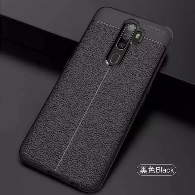 0325 VVVCase autofokus Oppo A9 2020 A5 2020 A92 A52 soft case k hitam grid matte back cover Hp