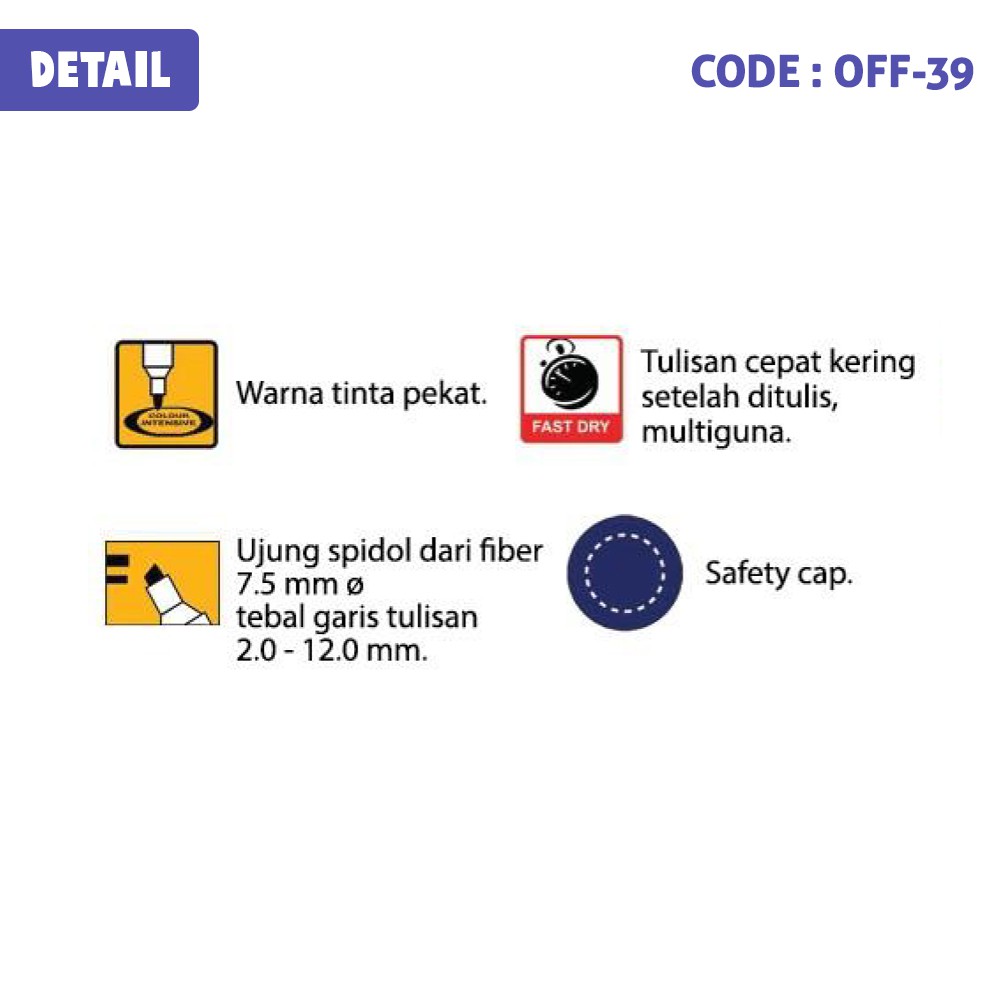 OFF-39 | SPIDOL BESAR Big Jumbo Snowman 500 Japan Permanen Marker Alat Tulis Office &amp; Stationery